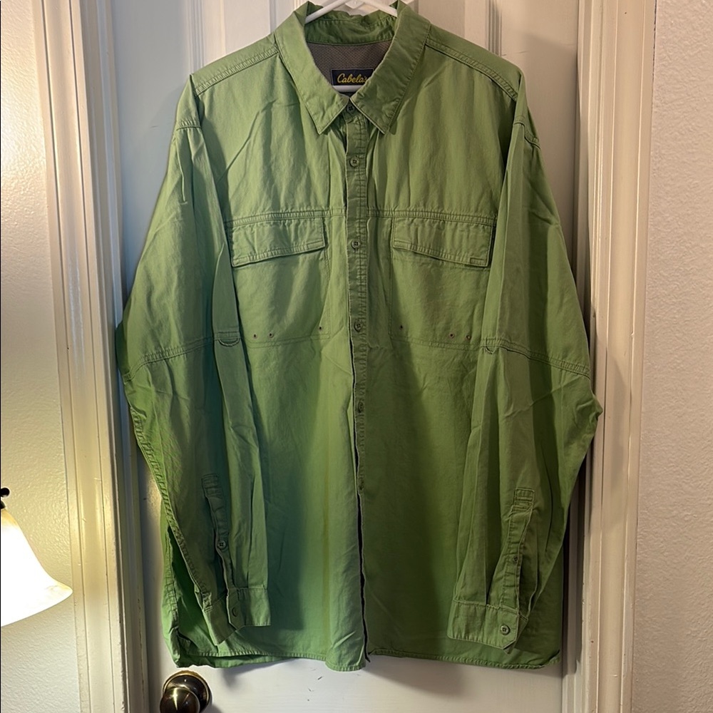 Cabela's Sage Green Casual Button Down Shirt